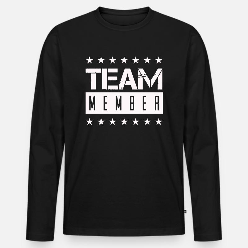 team member - Männer Premium Bio Langarmshirt - Schwarz