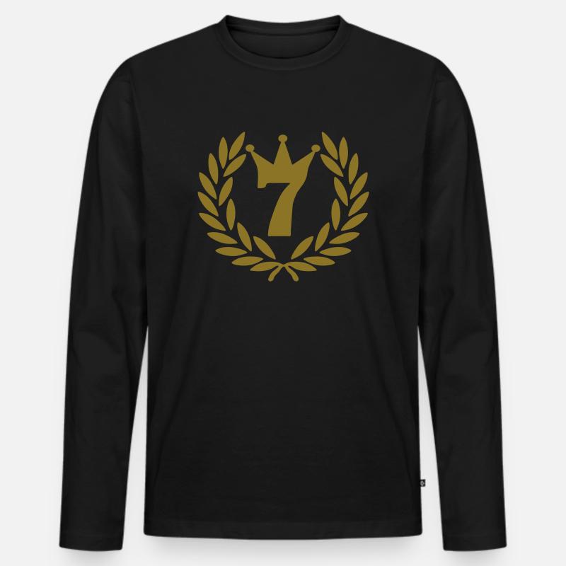 7_corona_premio - Männer Premium Bio Langarmshirt - Schwarz