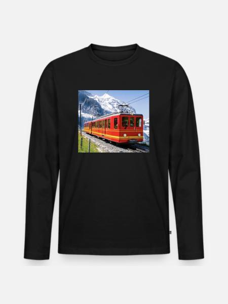 Jungfraujoch - Men's Premium Organic Long Sleeve Shirt - black