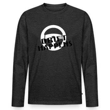 Voiture voiture - T-shirt manches longues Premium bio Homme - anthracite chiné - Devant - Nico (187cm)