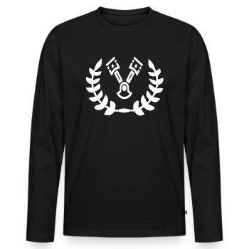 Car Auto - Men's Premium Organic Long Sleeve Shirt - black - Front - Nico (187cm)