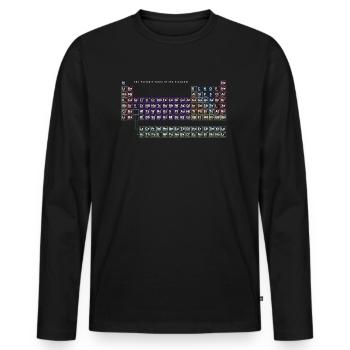 Periodensystem - Männer Premium Bio Langarmshirt - Schwarz - Vorne - Nico (187cm)