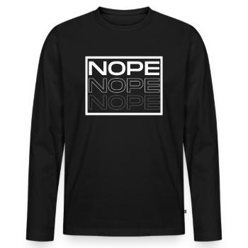 Non - T-shirt manches longues Premium bio Homme - noir - Devant - Nico (187cm)