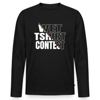 statement kitten cat long sleeve shirts cat humor - Men's Premium Organic Long Sleeve Shirt - black - Front - Nico (187cm)