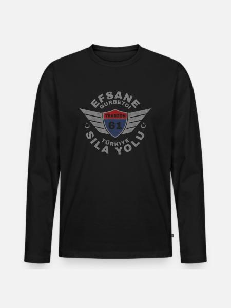Trabzon - Men's Premium Organic Long Sleeve Shirt - black