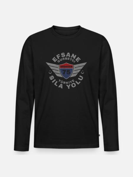 Ardahan - Men's Premium Organic Long Sleeve Shirt - black