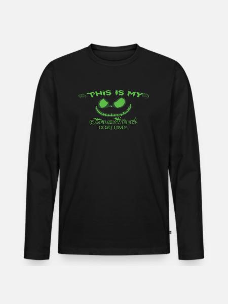 C’est mon costume d’Halloween - T-shirt manches longues Premium bio Homme - noir