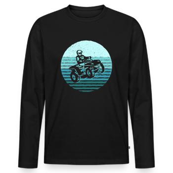 Quad Biker Motorsport Offroad Quad Rider ATV - Men's Premium Organic Long Sleeve Shirt - black - Front - Nico (187cm)