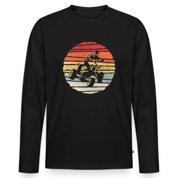 Conception de pilote de VTT Quad Quad Quad Bike - T-shirt manches longues Premium bio Homme - noir - Devant - Nico (187cm)