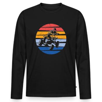 ATV Driver Offroad Quad Bike Quad - Men's Premium Organic Long Sleeve Shirt - black - Front - Nico (187cm)