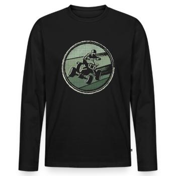 ATV Driver Motorsport Offroad Quad Rider Quad - Men's Premium Organic Long Sleeve Shirt - black - Front - Nico (187cm)