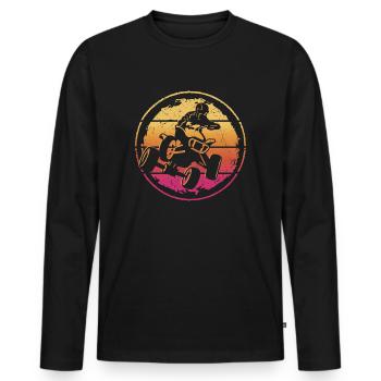 ATV Biker Offroad Quad Bike Quad - Men's Premium Organic Long Sleeve Shirt - black - Front - Nico (187cm)