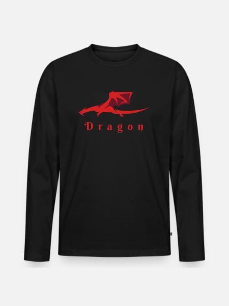 Dragon 🐉 - T-shirt manches longues Premium bio Homme - noir