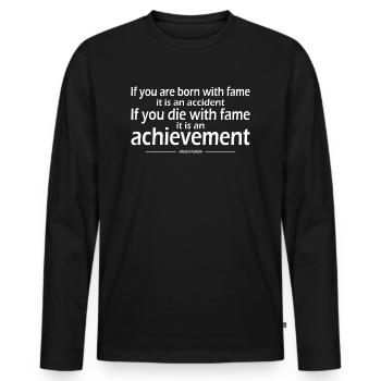 geboren Ruhm Unfall sterben Leistung Abdul Kalam - Männer Premium Bio Langarmshirt - Schwarz - Vorne - Nico (187cm)