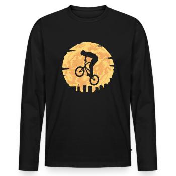 Bike Tricks Cyclist Stunt BMX - T-shirt manches longues Premium bio Homme - noir - Devant - Nico (187cm)