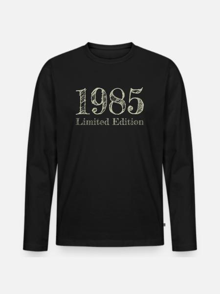 1985 - T-shirt manches longues Premium bio Homme - noir
