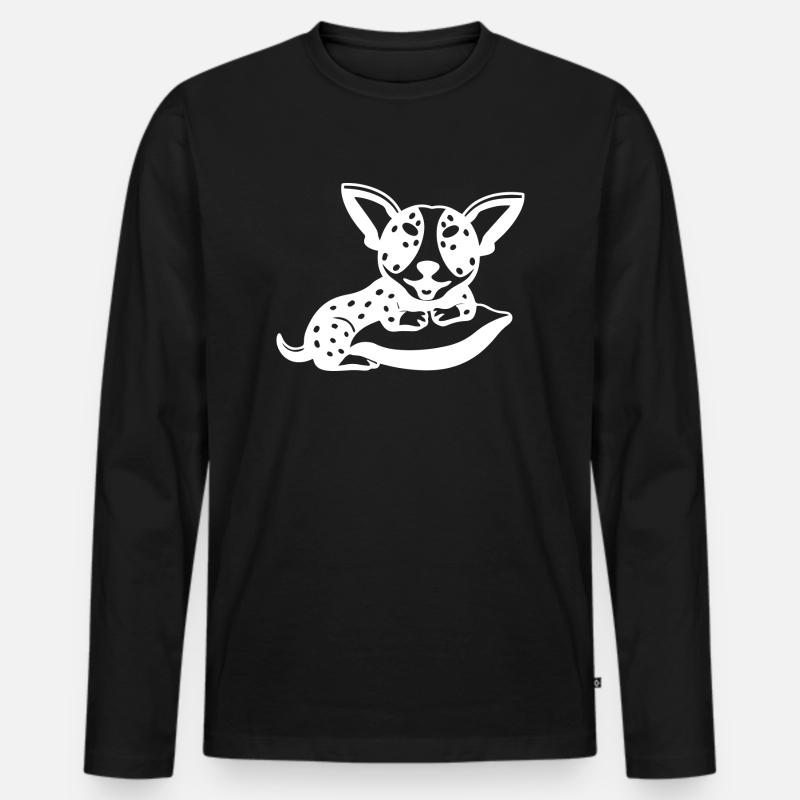 DOG CAT PET - Männer Premium Bio Langarmshirt - Schwarz