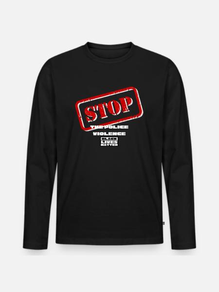 BLM 2 - Männer Premium Bio Langarmshirt - Schwarz
