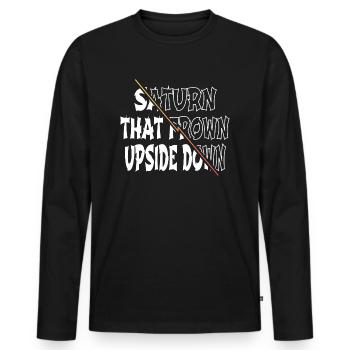 gift geek astronomy gifts gift idea awesome - Männer Premium Bio Langarmshirt - Schwarz - Vorne - Nico (187cm)