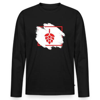 Bière Vin Whisky Schnaps Alcool - T-shirt manches longues Premium bio Homme - noir - Devant - Nico (187cm)