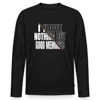Bio Hack Hacking Code Quote Funny Sayings - Men's Premium Organic Long Sleeve Shirt - black - Front - Nico (187cm)