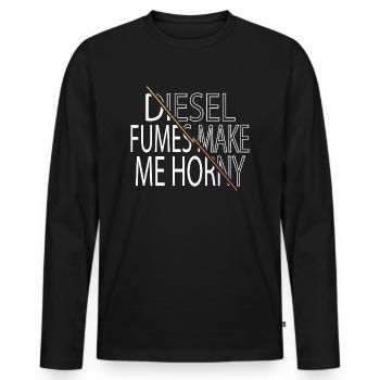Automotive Technician Wrench Baseball Clothing - Men's Premium Organic Long Sleeve Shirt - black - Front - Nico (187cm)