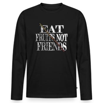 gift biker shirt dabbing sayings love scary - Männer Premium Bio Langarmshirt - Schwarz - Vorne - Nico (187cm)