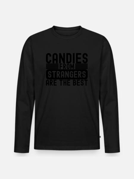 Sarcastic Strangers Candy - Men's Premium Organic Long Sleeve Shirt - black