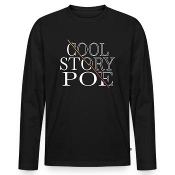 movies lover book fan funny quote quotes feminine - Men's Premium Organic Long Sleeve Shirt - black - Front - Nico (187cm)