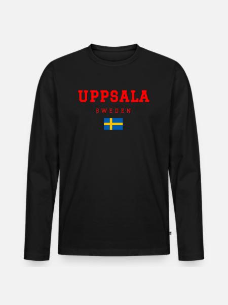 Uppsala, Suède - T-shirt manches longues Premium bio Homme - noir