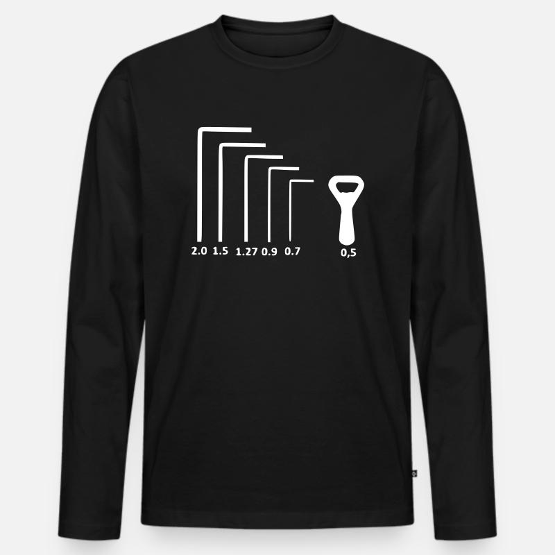 Handwerker Set - Männer Premium Bio Langarmshirt - Schwarz