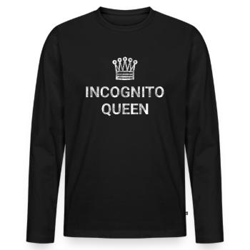 Incognito Queen - Men's Premium Organic Long Sleeve Shirt - black - Front - Nico (187cm)