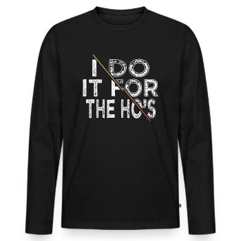 Jokes Beach Holiday Bedroom Bday - Men's Premium Organic Long Sleeve Shirt - black - Front - Nico (187cm)