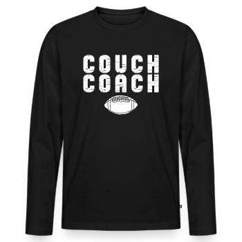 Coach Character Builder Attitude - Männer Premium Bio Langarmshirt - Schwarz - Vorne - Nico (187cm)
