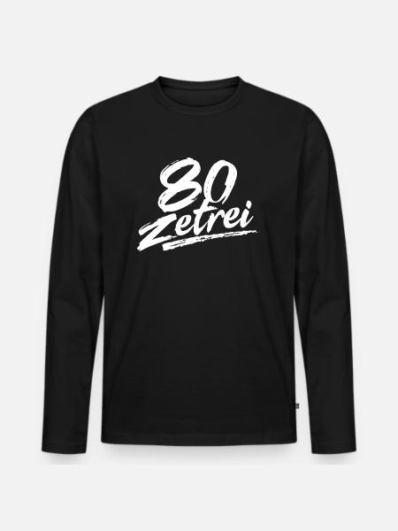 80 zetrei - T-shirt manches longues Premium bio Homme - noir