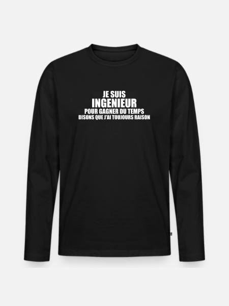 Engineering - Mechanics - Engineers - Engineer - Men's Premium Organic Long Sleeve Shirt - black