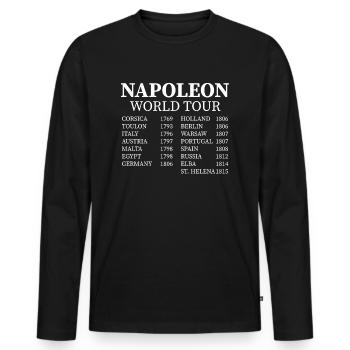 Napoleon Bonaparte World Tour - Men's Premium Organic Long Sleeve Shirt - black - Front - Nico (187cm)