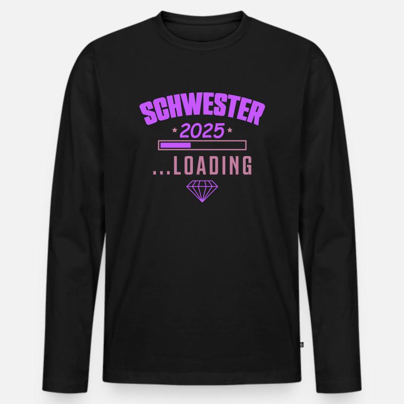 schwester 2025 loading - Männer Premium Bio Langarmshirt - Schwarz
