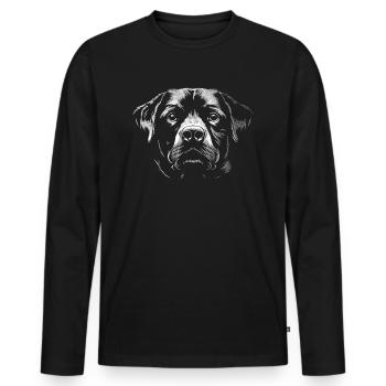 Rottweiler - Dog - Men's Premium Organic Long Sleeve Shirt - black - Front - Nico (187cm)