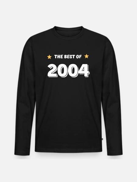 Das Beste aus 2004 - Männer Premium Bio Langarmshirt - Schwarz