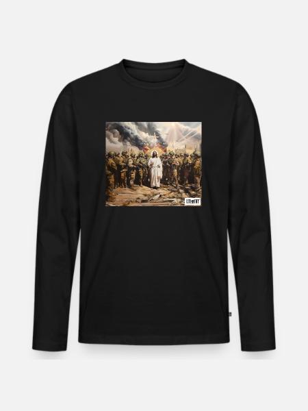 WW3 - Men's Premium Organic Long Sleeve Shirt - black