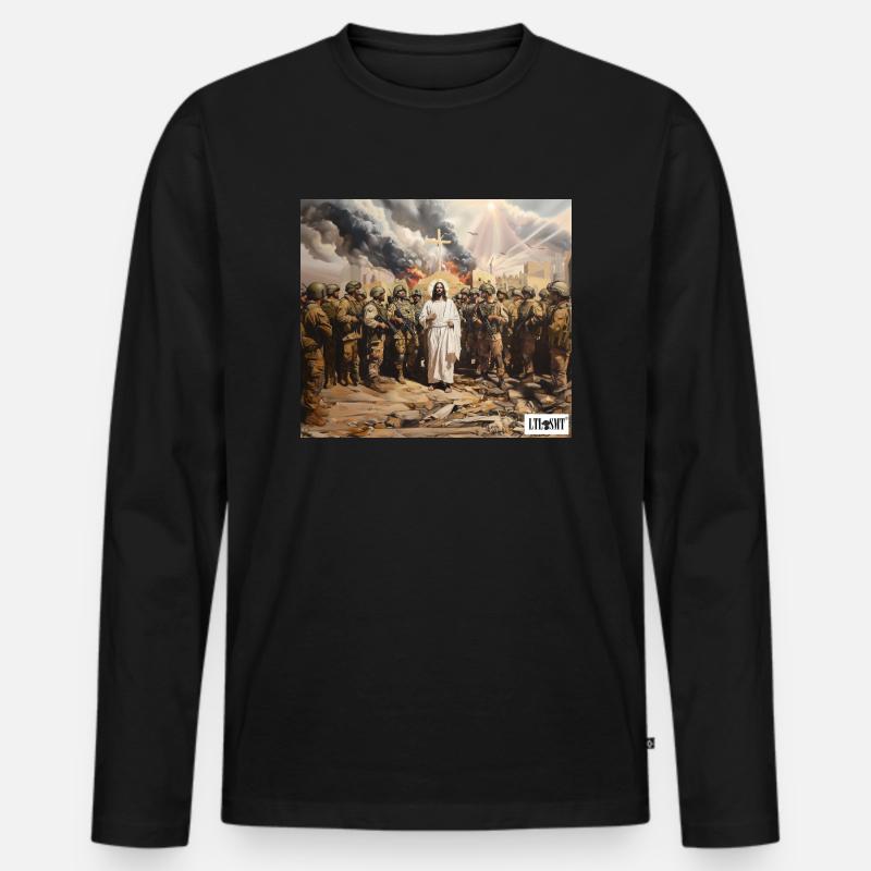 WW3 - Männer Premium Bio Langarmshirt - Schwarz