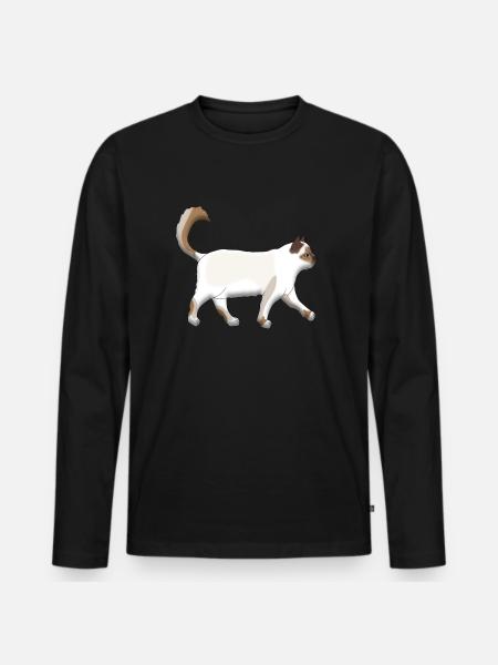 Sacred Birman goes - Men's Premium Organic Long Sleeve Shirt - black
