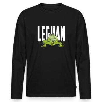 Leguan Iguana - Männer Premium Bio Langarmshirt - Schwarz - Vorne - Nico (187cm)