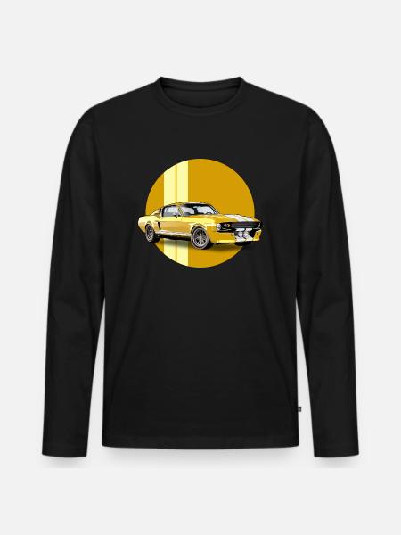 Sportwagen - Männer Premium Bio Langarmshirt - Schwarz