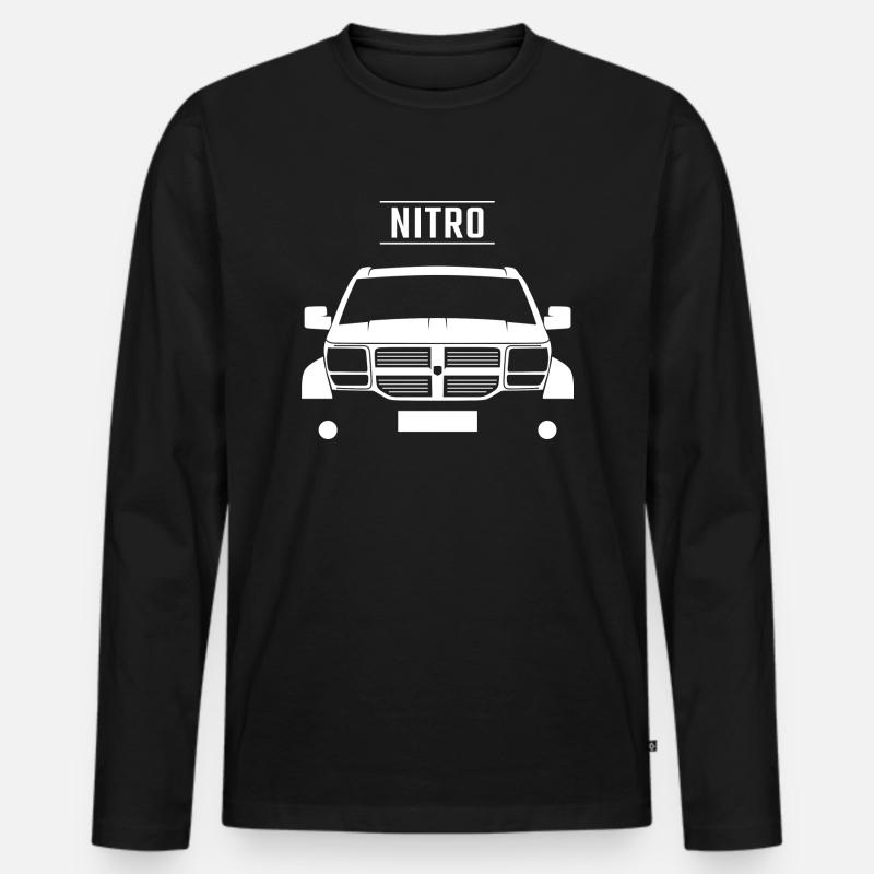 Dodge Nitro Design - Männer Premium Bio Langarmshirt - Schwarz