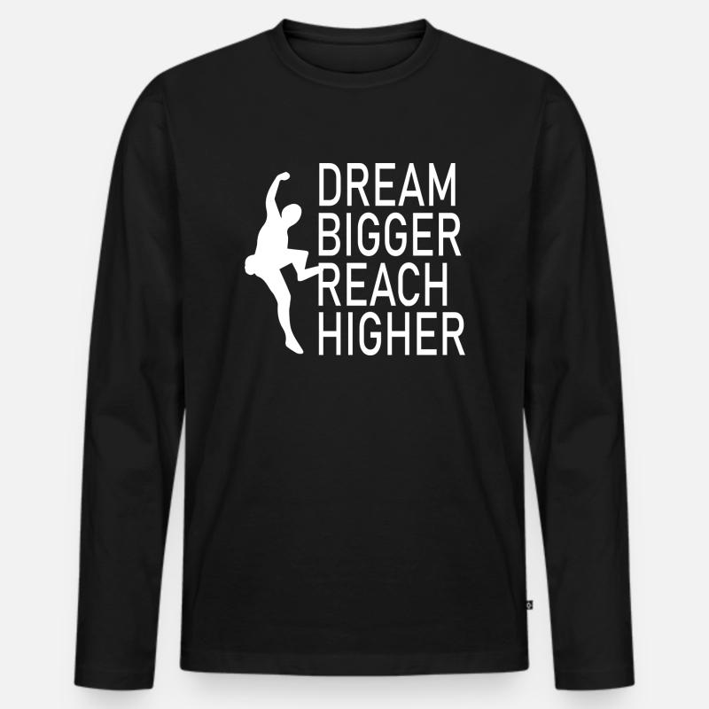 Bouldern Klettern Climbing - Männer Premium Bio Langarmshirt - Schwarz