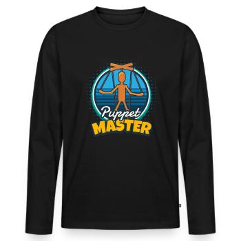 Puppet Master Puppeteer Doll - Men's Premium Organic Long Sleeve Shirt - black - Front - Nico (187cm)