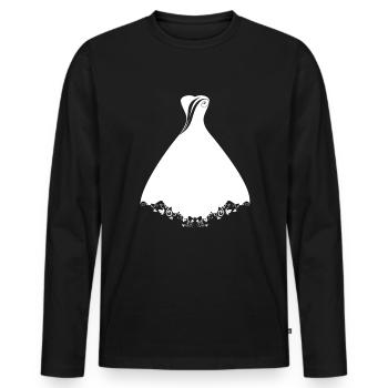 Wedding Dress Wedding Bachelor Evening - Men's Premium Organic Long Sleeve Shirt - black - Front - Nico (187cm)