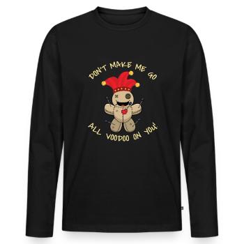 Voodoo On You Voodoo Puppe Voodoo - Männer Premium Bio Langarmshirt - Schwarz - Vorne - Nico (187cm)